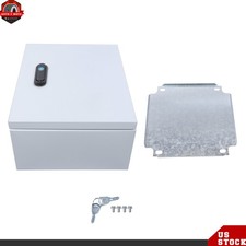 IP56 Waterproof, Outdoor Steel Enclosure, 12  10  6" NEMA 4X Electrical Box