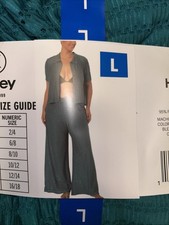 Hurley Swim Cover Up Lightweight Crochet 2-Piece Set Green Sz L Pants Top