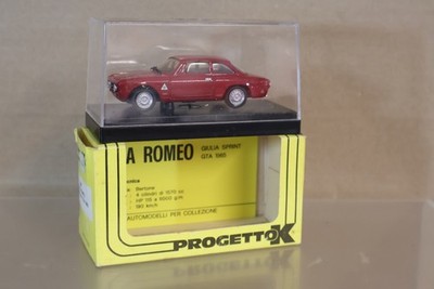 PROGETTO 042 1/43 SCALE 1965 ALFA ROMEO GIULIA SPRINT GTA RED op