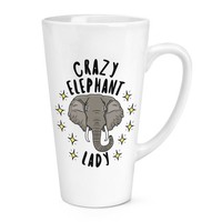 VerrüCkte Elefant Damen Stars 483Ml Groß Latte Becher Tasse - Lustig Tiere
