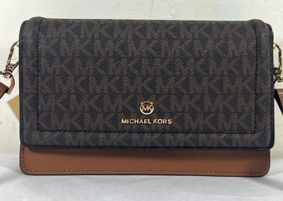 Michael Kors Jet Set Charm MK Signature Colorblock Phone Crossbody Bag