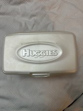 Huggies Baby Wipes Container White Plastic Flip Lid Refillable EMPTY