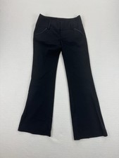alice + olivia Black Wool Blend Low Rise Flare Dress Pants Size 2 Made in NY
