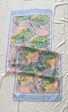 Unbranded Beautiful Pink Silk Scarf 60"/18" Art Pattern Ex Con