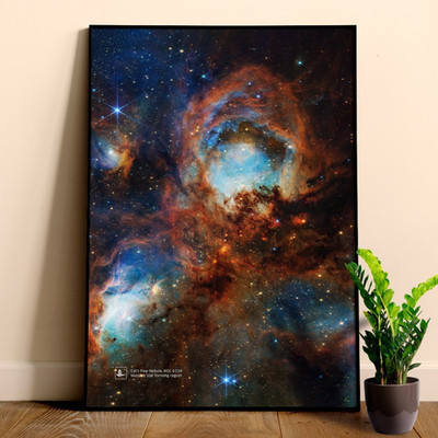 Cat's Paw Nebula, NGC 6334 (James Webb/JWST)   space poster, NASA science art