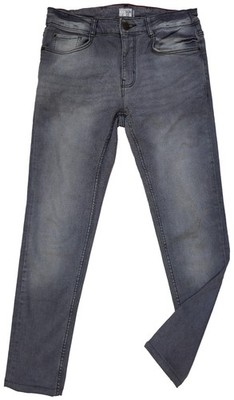 KIABI Jeans Pant Men's Gray Jeans Pant Slim Stretched Waist Size 29*29 In Cotton