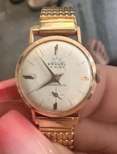 Vintage Erguel 17 Rubis Mechanical Watch – Classic Swiss Style - Solid Gold