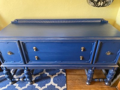 Vintage Buffet, Antique Sideboard Cabinet, Coastal Cottage Farmhouse Cr