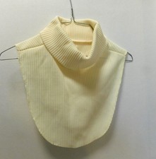 Cream/Ivory Ribbed Turtleneck Dickey One Size