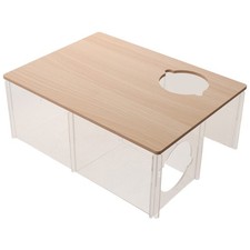 Clear Hamster Hut Hideaway Shelter Acrylic Hideout Animal Habitat