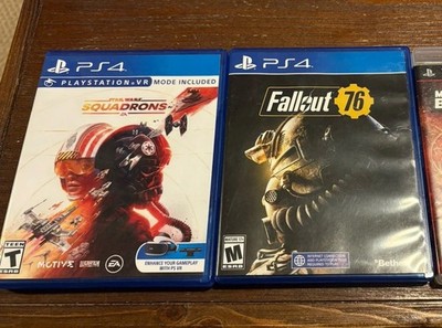 PS4 Star Wars Squadrons & Fallout 76 PS3 Lot PlayStation Game Lot Used