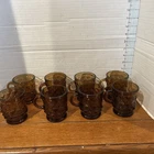 New ListingVintage Anchor Hocking Fire King Amber Kimberly Diamond Mug Set Of 8