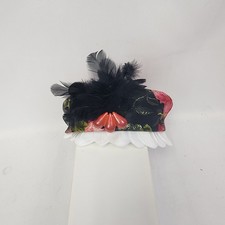 Clover Lane Vintage Fascinator Pill Box Hat Floral brocade feathered