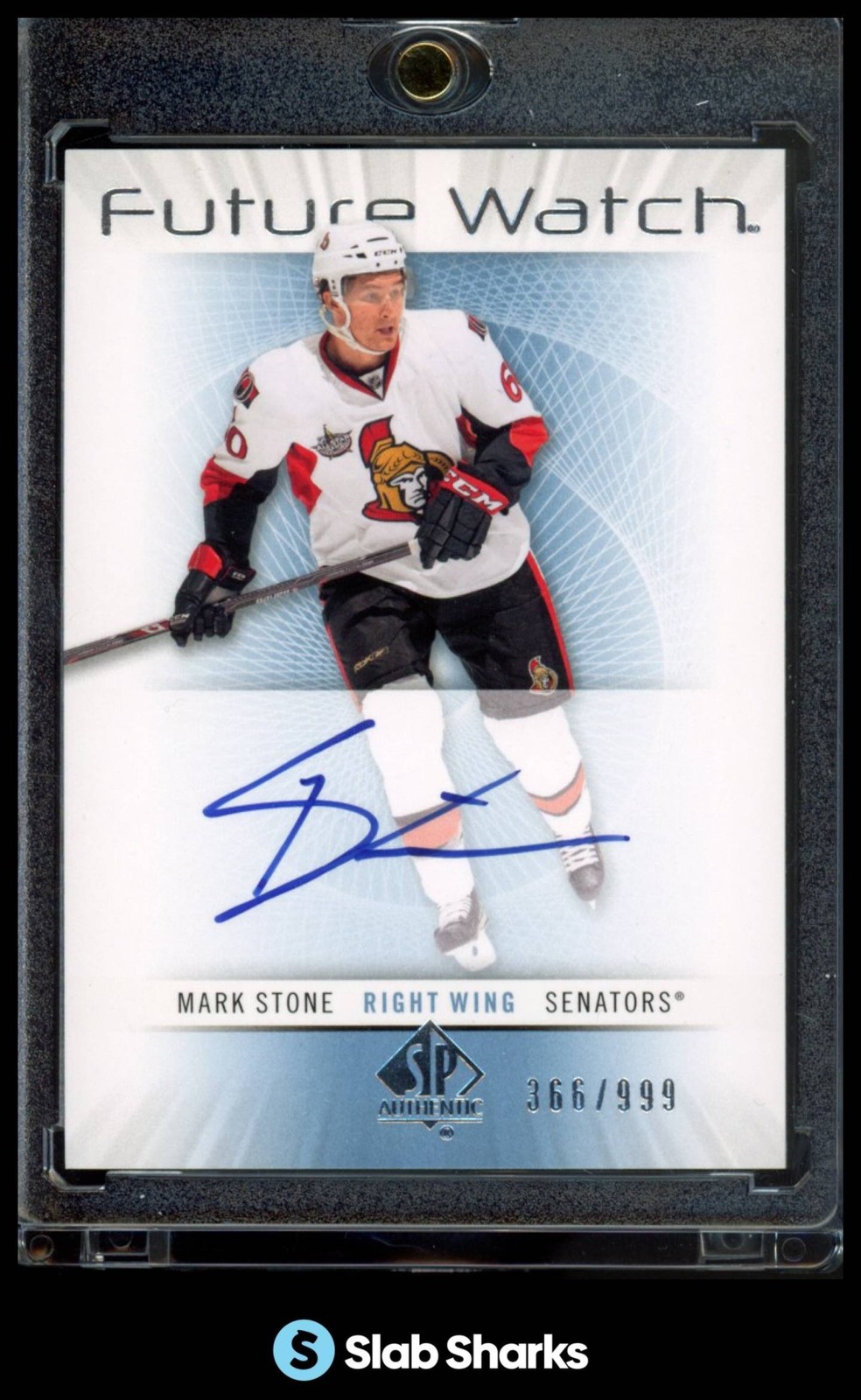 2012 UPPER DECK SP AUTHENTIC #229 MARK STONE FUTURE WATCH AUTO ROOKIE RC /999