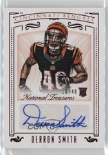 2015 Panini National Treasures Jersey Number Red /40 Derron Smith #159 Auto 0wp8