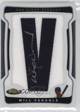 2009 Topps Finest Letter 165/170 Will Venable (Letter V) #154 Patch Auto 0ba6