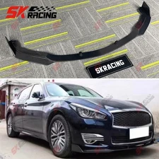 Fits INFINITI Q70 Q70L 2015-2019 Carbon Fiber/Glossy Black Front Bumper Lip Kits