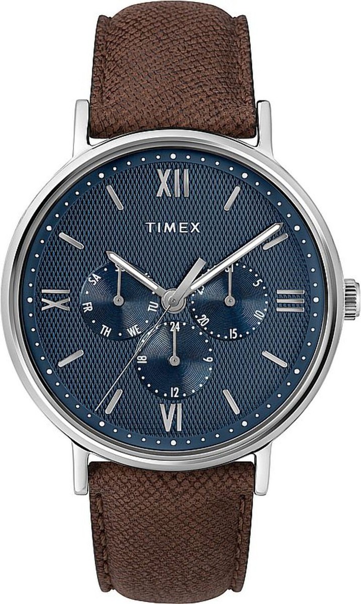 Timex TW2T35100 Men's Classic Southview Brown Leather Strap Watch