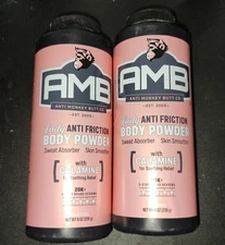 AMB-Anti Monkey Butt, Lady Anti-Friction Body Powder w/Calamine, sealed, 8oz X2