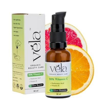 Vela's 20% Vitamin C Glow Booster Face Serum For Brightening Skin 30ml