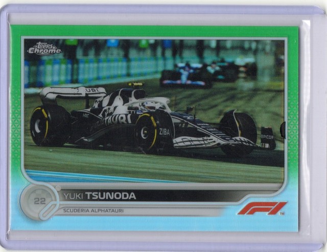 2022 Topps Chrome Formula 1 - Yuki Tsunoda #63 Green Refractor /99