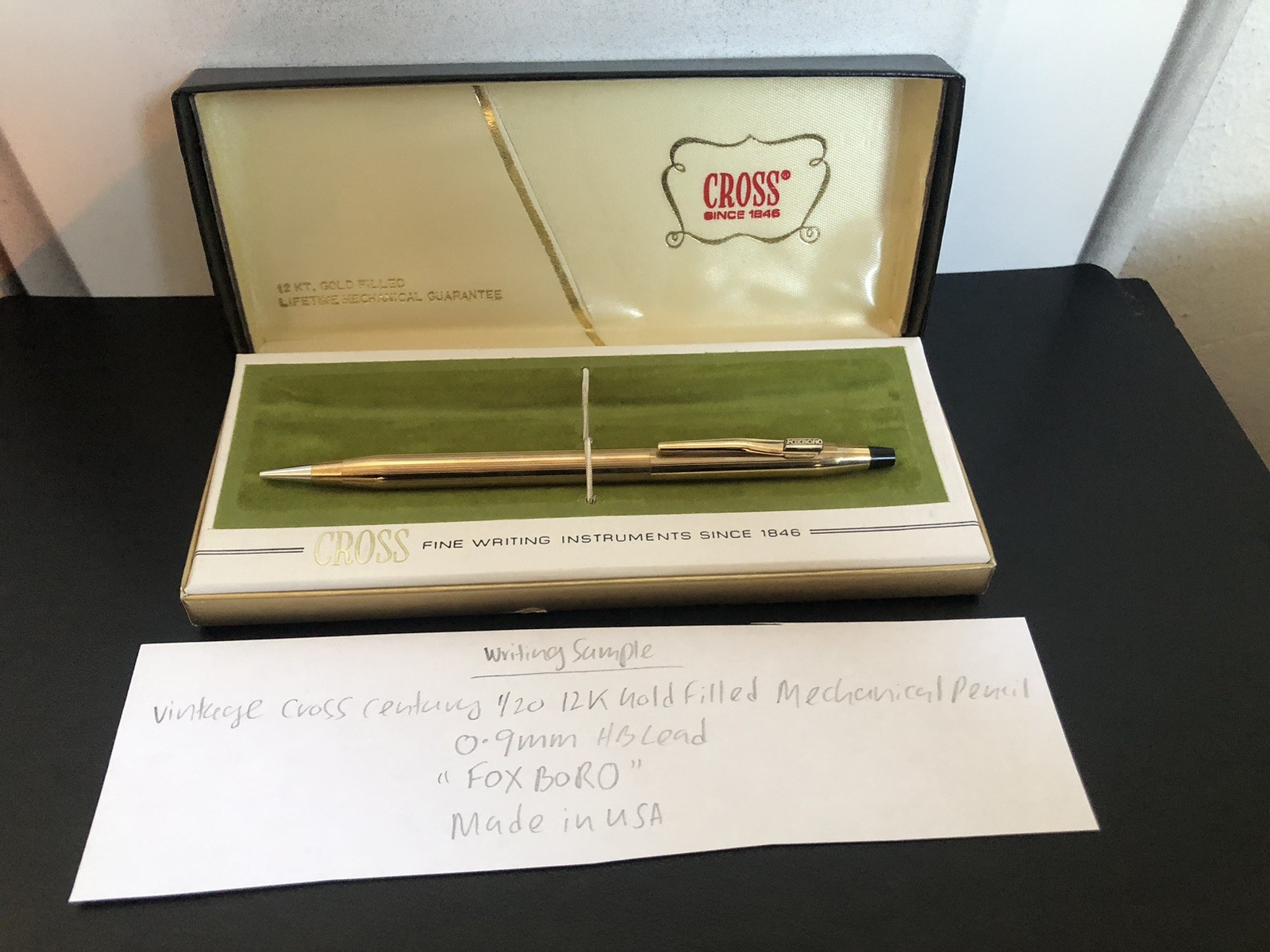 Vintage Cross Century Classic 12k Gold Filled Mechanical Pencil with Box