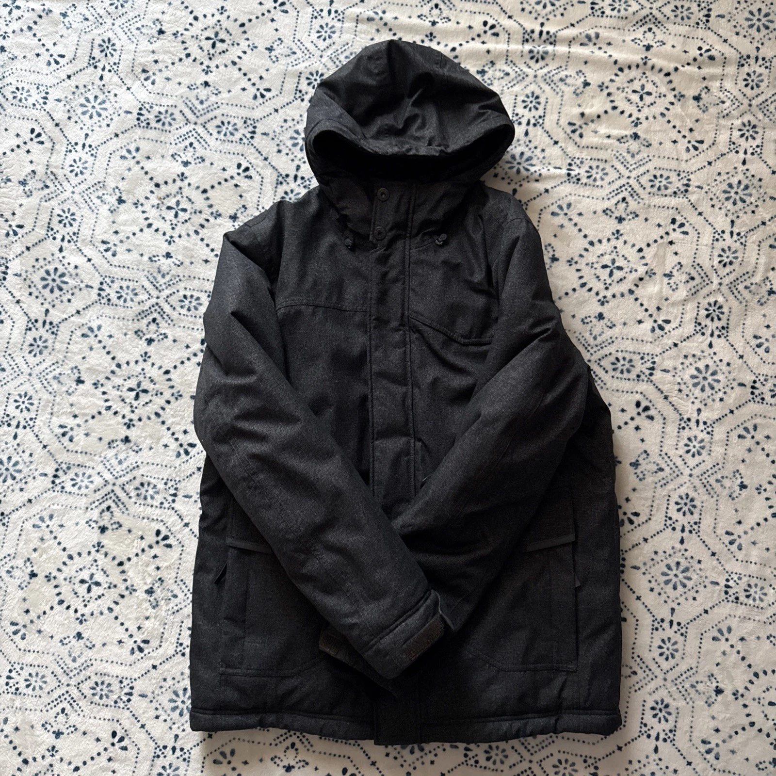 Prana Mens Holmes Puffer Jacket, Hooded Full Zip, XL, Dark Grey (NOT BLACK) - product detail image 4