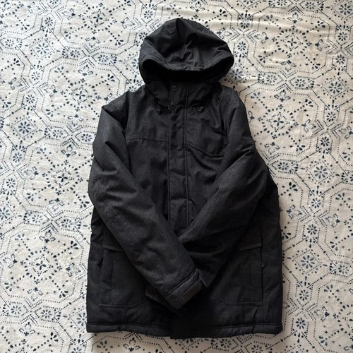 Prana Mens Holmes Puffer Jacket, Hooded Full Zip, XL, Dark Grey (NOT BLACK) image 4