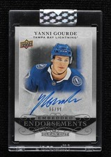 2019-20 Upper Deck Clear Cut Embedded Endorsements 96/99 Yanni Gourde Auto 0c3