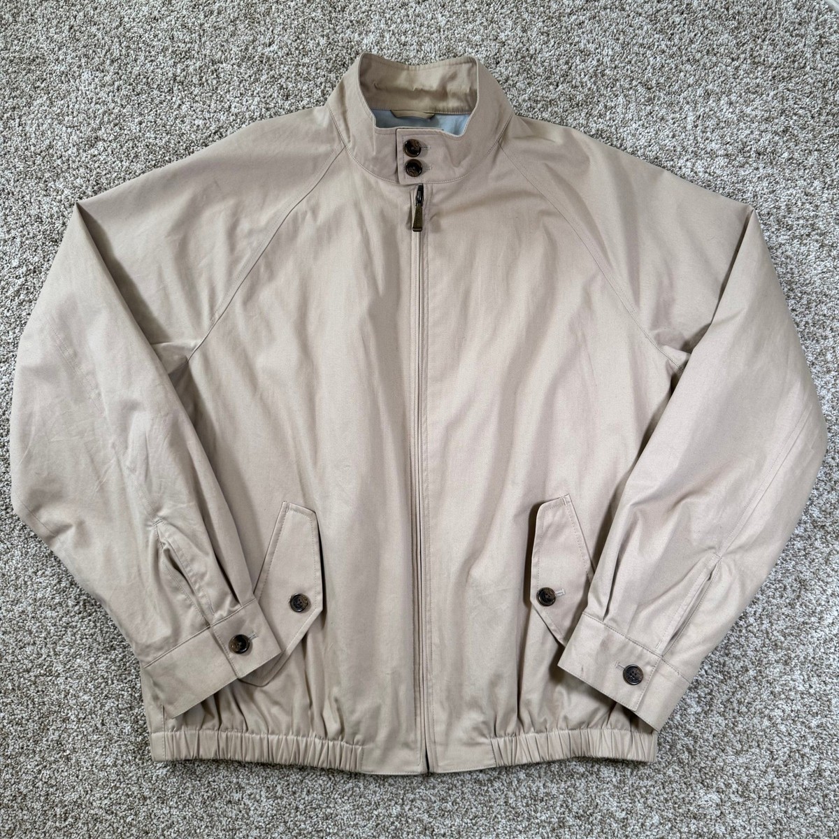 Brooks Brothers 346 Mens Tan Cotton Harrington Bomber Jacket Full 