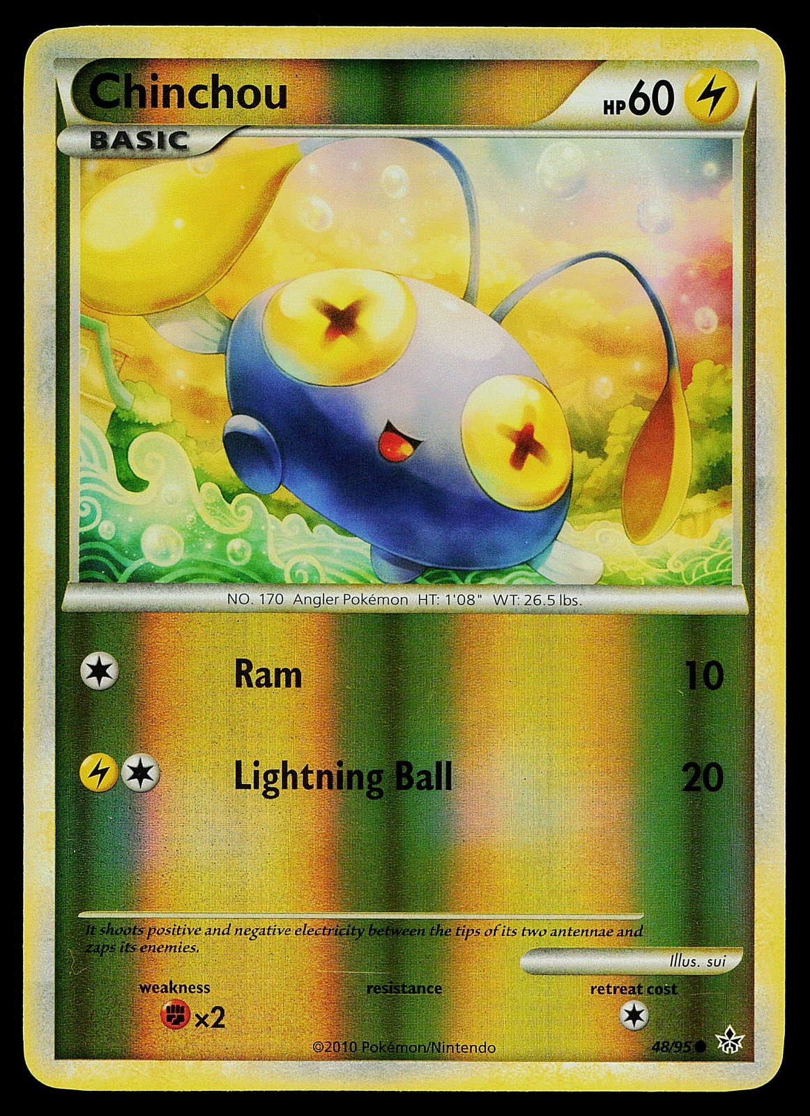 Pokemon Card - Chinchou Unleashed 48/95 Reverse Holo