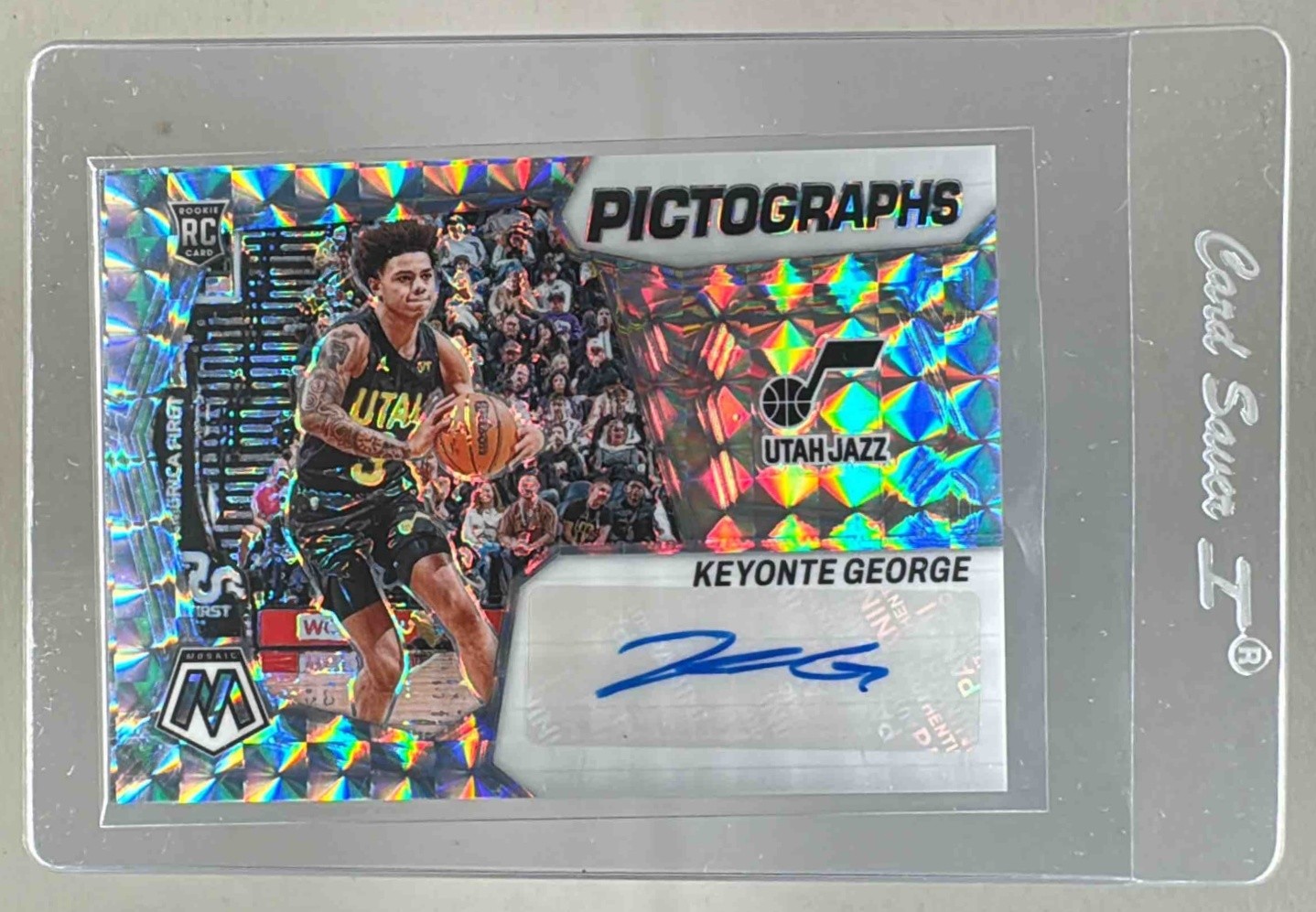 Keyonte George 2023 Panini Mosaic #PM-KEY Pictographs Rookie Auto RC