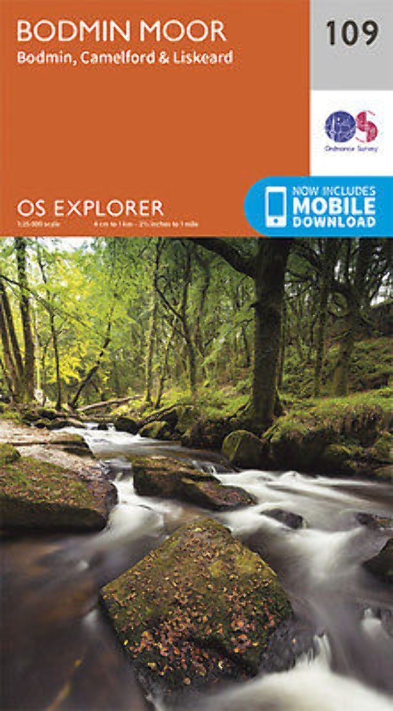 Bodmin Moor 109 Explorer Map Ordnance Survey With Digital Download