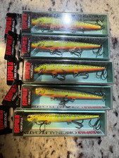 RAPALA ORIGINAL FLOATING 11=LOT OF 5 HOT STEE...