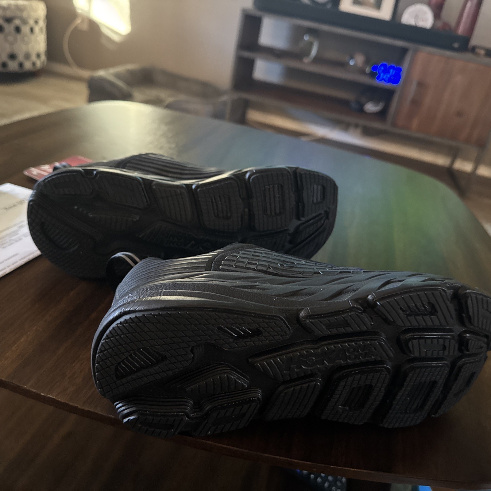 HOKA Bondi 6 Wide Running Walking Shoes Men's Size US 9 2E  Triple Black thumbnail 6