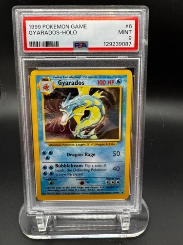 Pokémon TCG: Gyarados - Base Set 6/102 Holo Rare - PSA 9