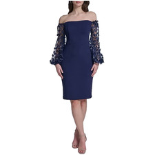 Eliza J Dress Women's Size 12 NEW Navy Blue Party Wedding Guest Knee Length