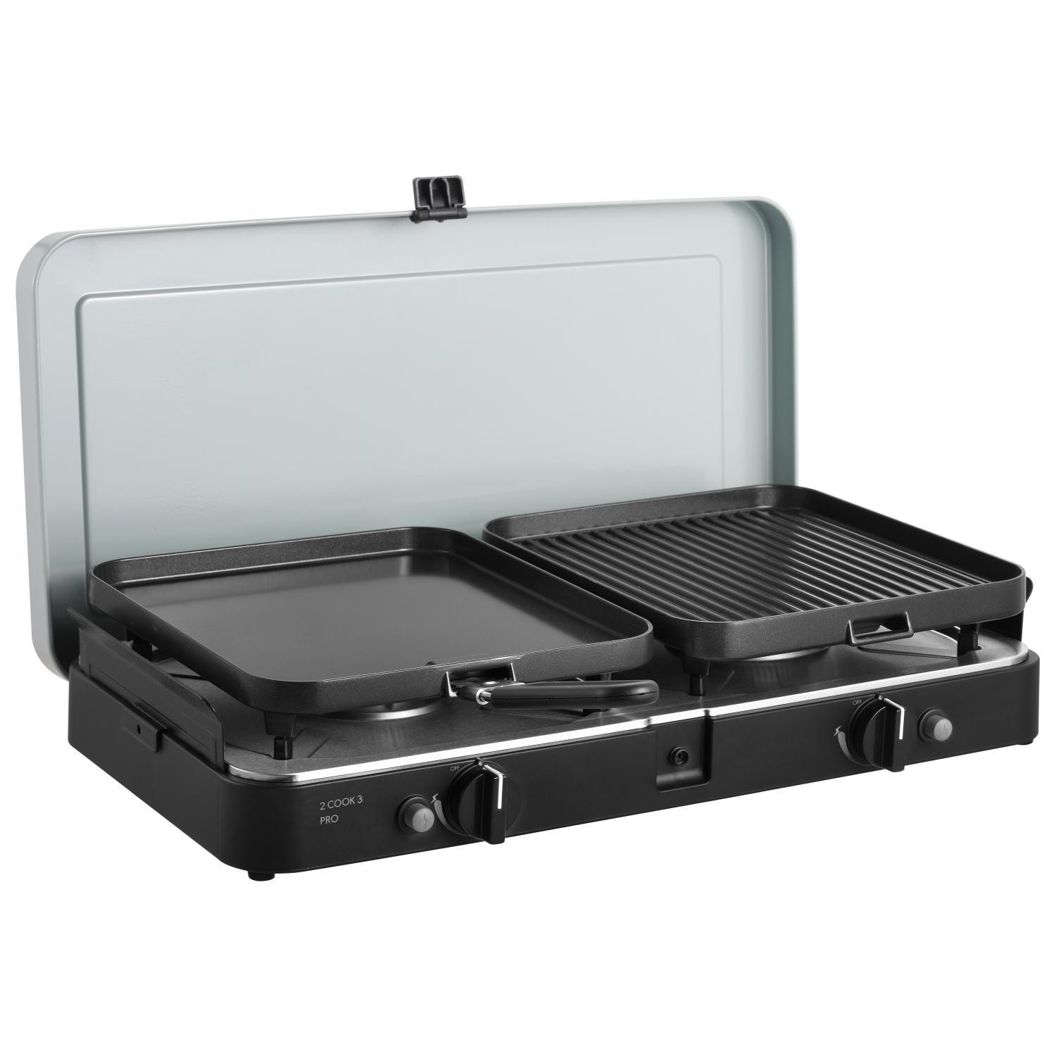 Cadac 2 Cook 3 Pro Deluxe QR Gas Camping Stove with Ceramic Grill Plates