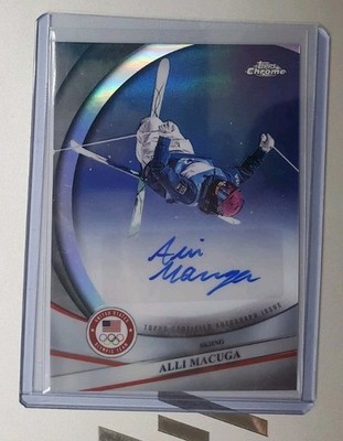 2026 Topps Chrome US Olympics Auto Alli Macuga Skiing 