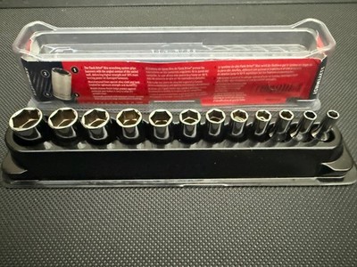  Snap-on 12 Stck. 1/4 Zoll Antrieb 5 mm-15 mm 6pt halbtief Steckschlüsselsatz 112TMMSY Brandneu