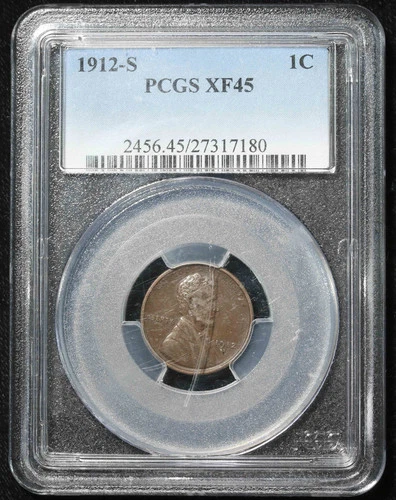 1912 S PCGS XF45 Lincoln Cent