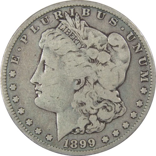 1899 S Morgan Silver Dollar VG Very Good $1 Coin SKU:I24332