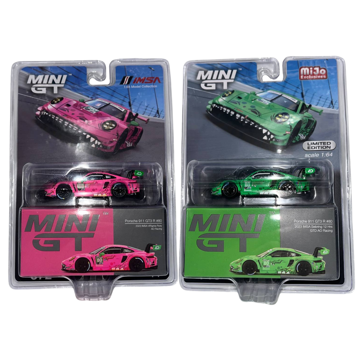 MINI GT Porsche 911 GT3 R Rexy Roxy GTD AO Racing 2023 IMSA
