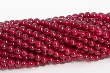 3MM Wine Red Malaysian Jade Beads AAA Natural Round Loose Beads