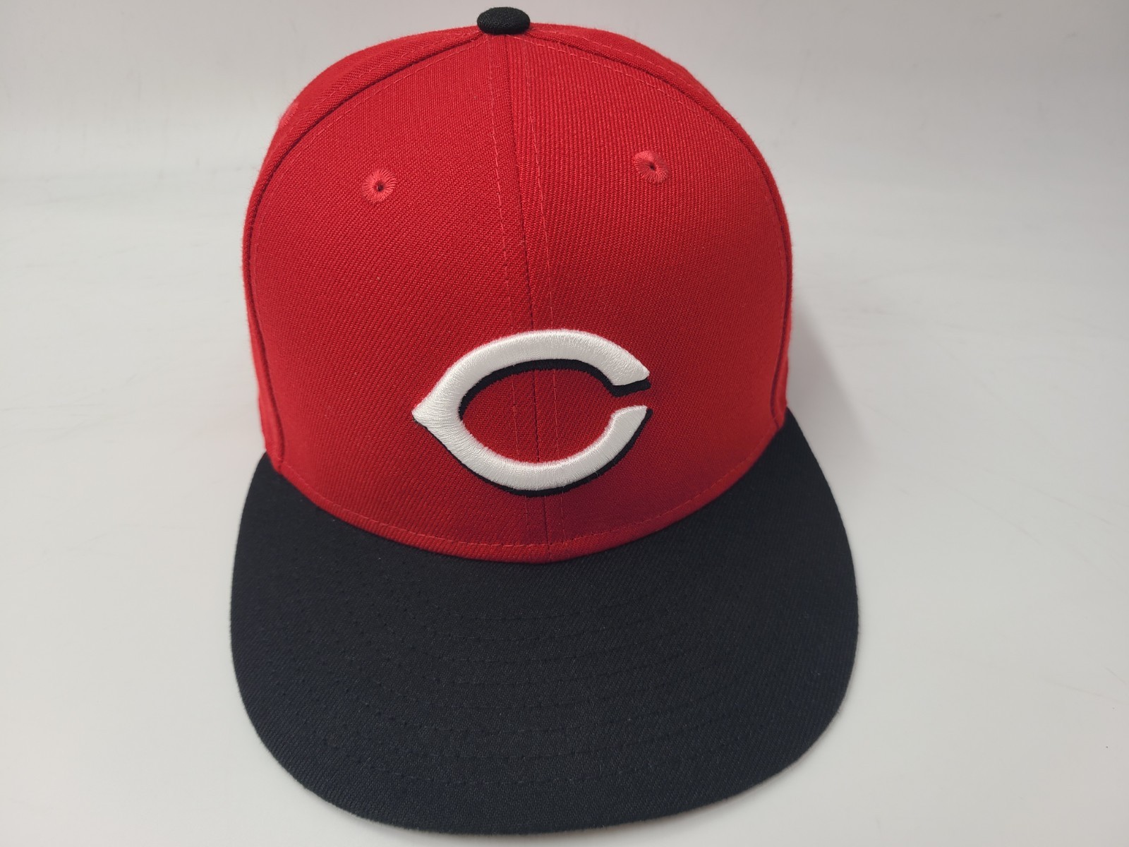 Cincinnati Reds New Era 59Fifty Fitted 7 1/2 Hat Cap Polyester Men MLB Red Black