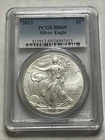 2013 $1 AMERICAN SILVER EAGLE PCGS MS69 BLUE LABEL