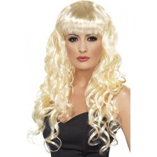 Blonde Siren fancy dress wig