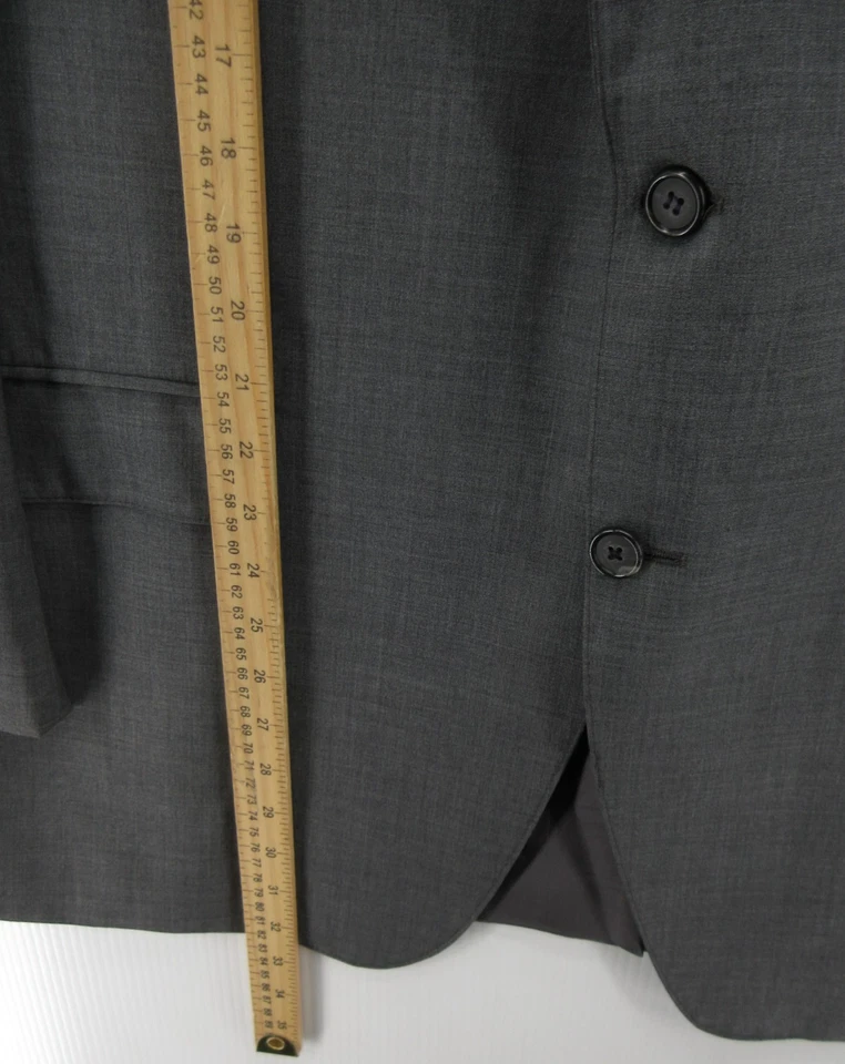 J Press Sport Coat Men 46 Gray Blazer Wool Jacket Preppy Classic Business Lined - Image 4 of 4