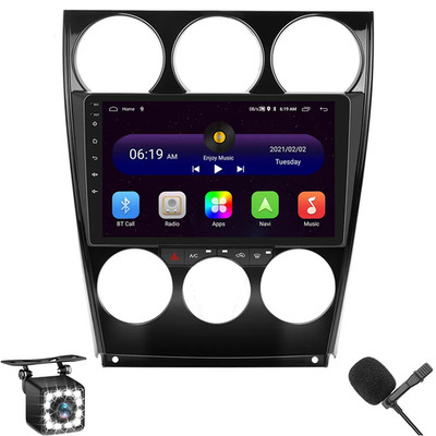 Apple Carplay For Mazda 6 2003-2008 9''QLED Android Car Stereo Radio GPS Nav+Cam