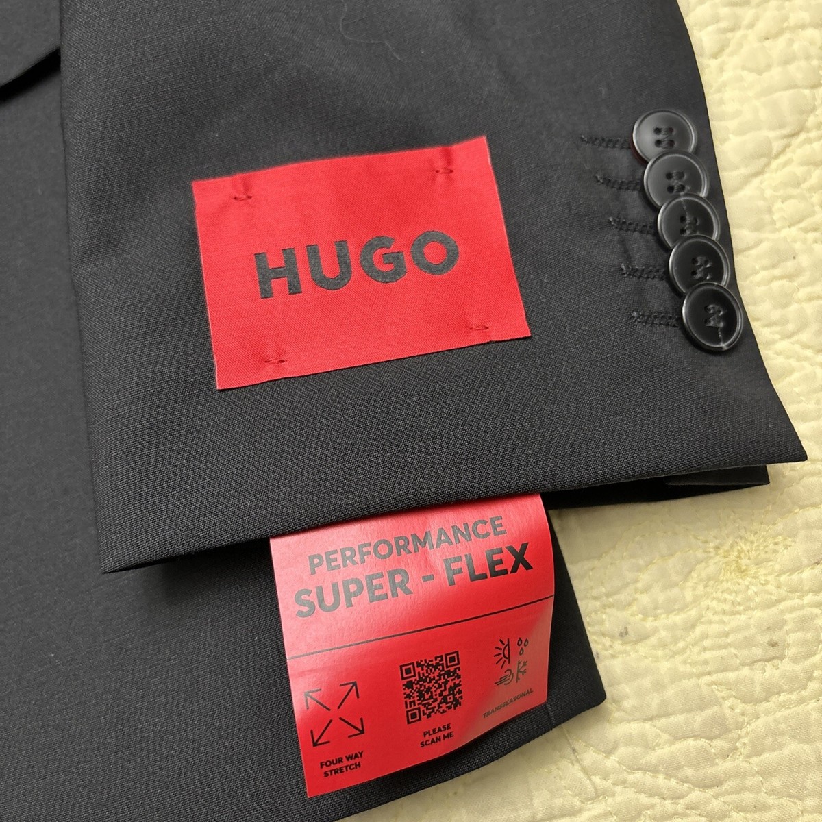 NWT Hugo Boss Men's RED TAG Black EXTRA Slim Fit Wool Tuxedo